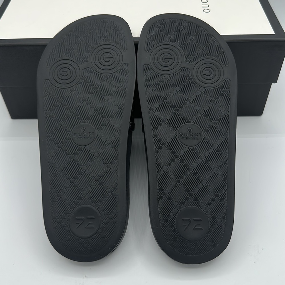 Gucci x SEGA “Guccy” Slides Sandals Black Size 36 EU / 6 US NIB - Picture 5 of 8